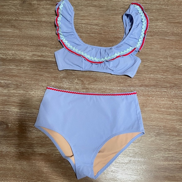 Jcrew high waisted bikini small top, medium bottom
